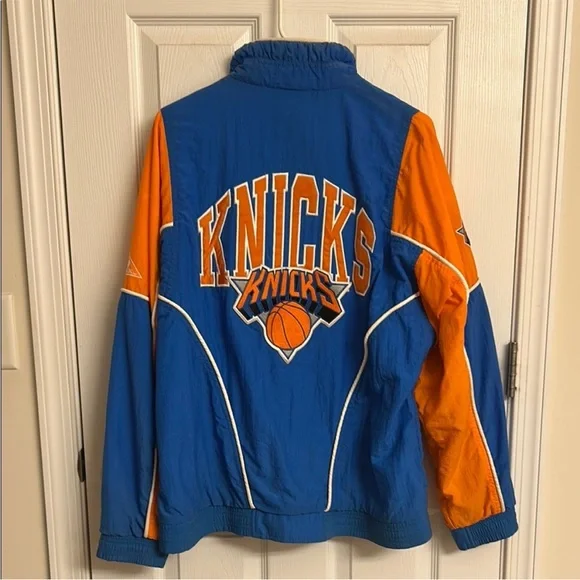 Vintage Apex One X NBA X New York Knicks Blue Orange Windbreaker